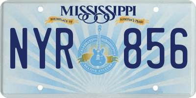 MS license plate NYR856