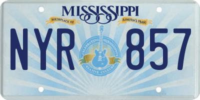 MS license plate NYR857