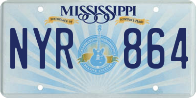 MS license plate NYR864