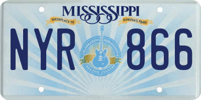 MS license plate NYR866