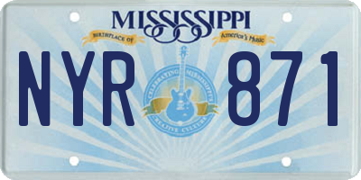 MS license plate NYR871