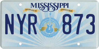 MS license plate NYR873