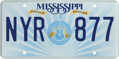 MS license plate NYR877