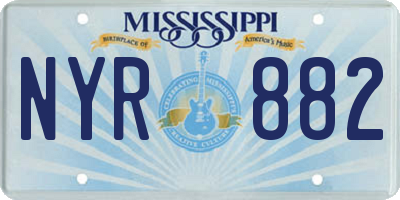MS license plate NYR882