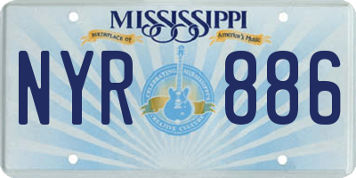 MS license plate NYR886