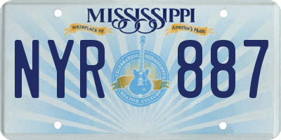 MS license plate NYR887