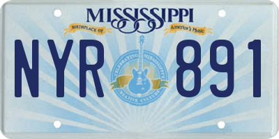 MS license plate NYR891