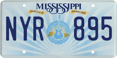 MS license plate NYR895