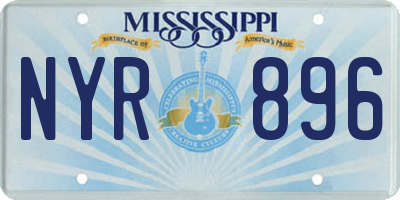MS license plate NYR896