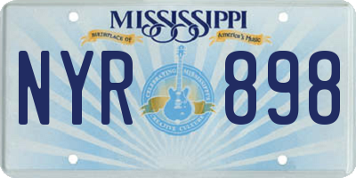 MS license plate NYR898