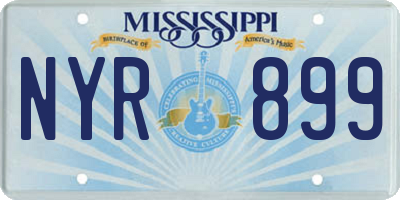 MS license plate NYR899