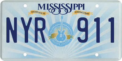 MS license plate NYR911