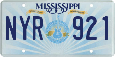 MS license plate NYR921