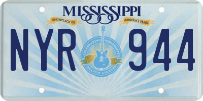 MS license plate NYR944
