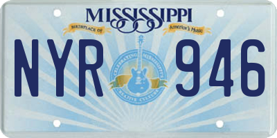 MS license plate NYR946
