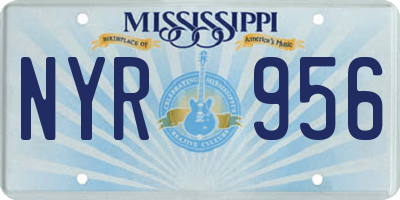 MS license plate NYR956