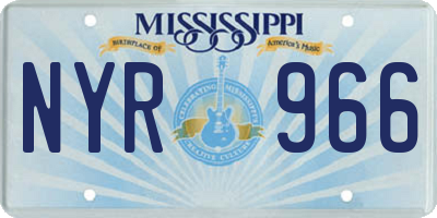 MS license plate NYR966