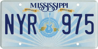 MS license plate NYR975