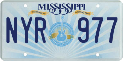 MS license plate NYR977