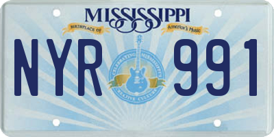 MS license plate NYR991