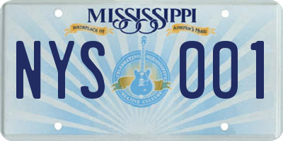MS license plate NYS001