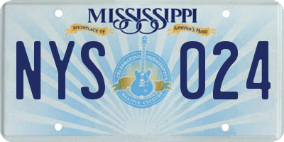 MS license plate NYS024