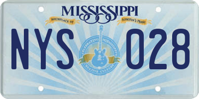 MS license plate NYS028