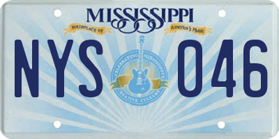 MS license plate NYS046