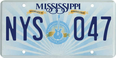 MS license plate NYS047