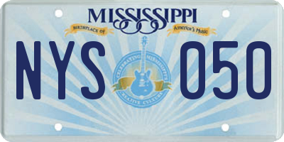 MS license plate NYS050
