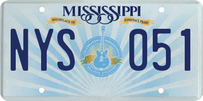 MS license plate NYS051