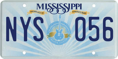 MS license plate NYS056