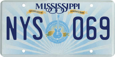 MS license plate NYS069