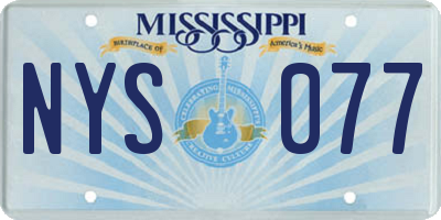 MS license plate NYS077