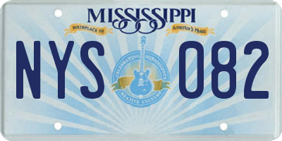 MS license plate NYS082