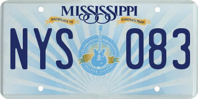 MS license plate NYS083