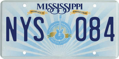 MS license plate NYS084