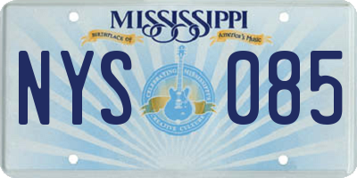 MS license plate NYS085