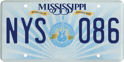 MS license plate NYS086