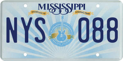 MS license plate NYS088