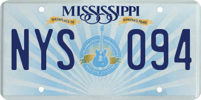 MS license plate NYS094