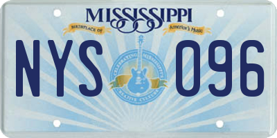 MS license plate NYS096