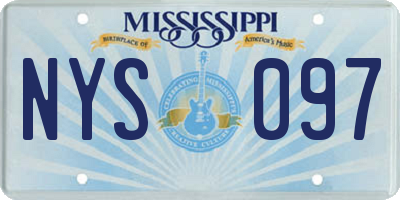 MS license plate NYS097