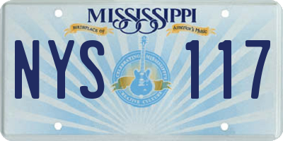MS license plate NYS117