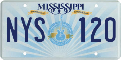 MS license plate NYS120