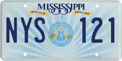 MS license plate NYS121