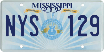 MS license plate NYS129