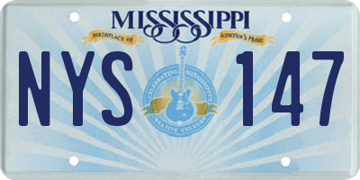 MS license plate NYS147
