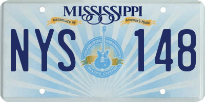 MS license plate NYS148