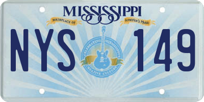 MS license plate NYS149